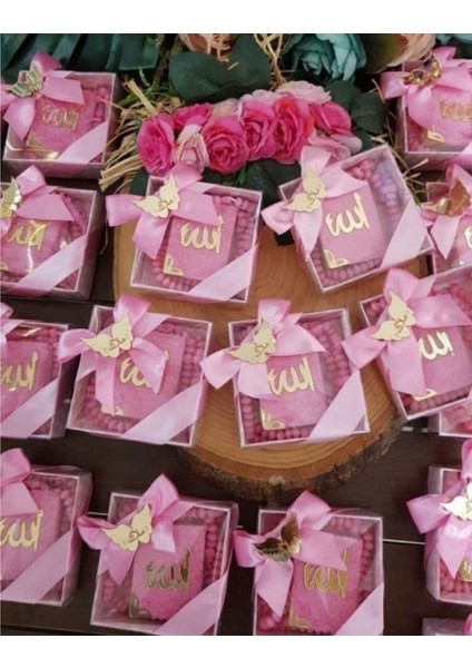 Mini Kuran Tesbih Seti Pembe