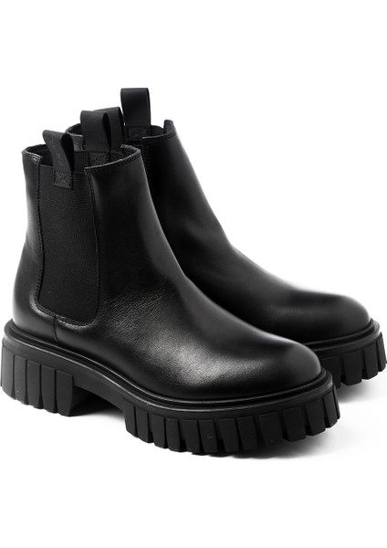 Siyah Kadın Bot 86L3 Frau Beatles Leather Rubber Black fiyatları