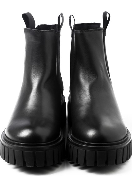 Siyah Kadın Bot 86L3 Frau Beatles Leather Rubber Black modelleri