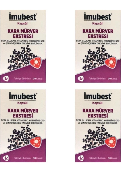 Beta Glukan Kara Mürver 30 Kapsül x 4 Adet