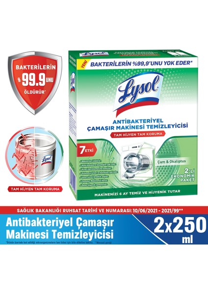 Çamaşır Makinesi Temizleyici 2X250 ml