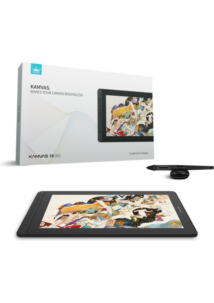 15.6" Kamvas 16 8192 Kad. 10 Tuş 5080LPI LCD Grafik Tablet