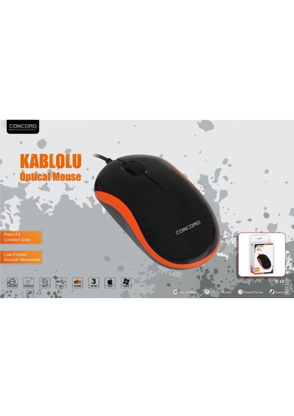 Life Teknoloji C-15 USB Kablolu Lüx Optical Mouse