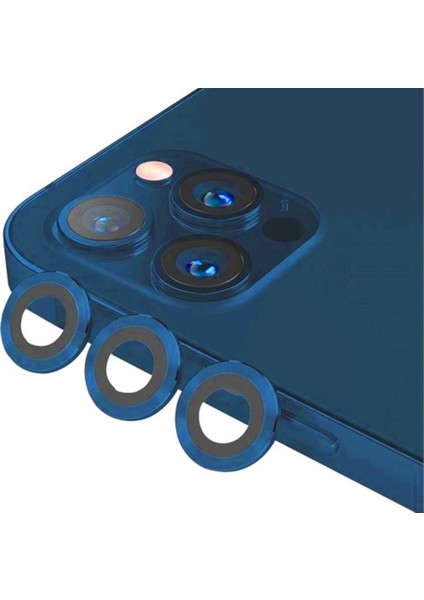 iPhone 13 Pro Arka Kamera Lens Koruyucu Mavi