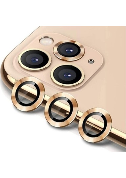 iPhone 13 Pro Max Arka Kamera Lens Koruyucu Gold