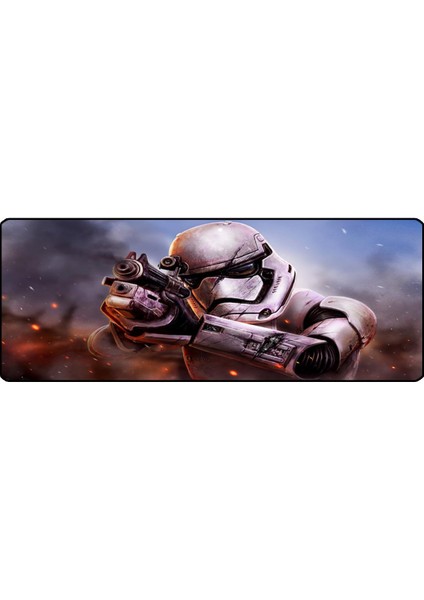 SGE TEKNOLOJİ 70X30 cm Star Wars Dikişli Kaydırmaz Taban Speed Ver. Mouse Pad Oyuncu Gaming