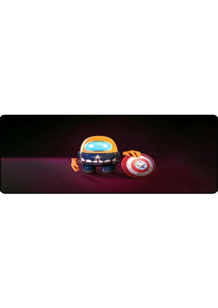 SGE TEKNOLOJİ 70X30 cm Among Us Dikişli Kaydırmaz Taban Speed Ver. Mouse Pad Oyuncu Gaming