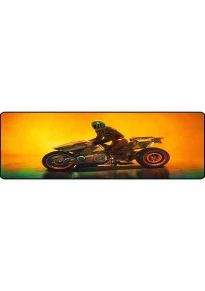 SGE TEKNOLOJİ 70X30 cm Cybermoto Dikişli Kaydırmaz Taban Speed Ver. Mouse Pad Oyuncu Gaming