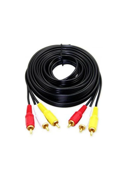 3rca To 3rca Tos Erkek Erkek Scart Görüntü Kablosu