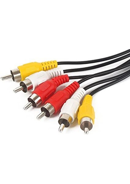 3rca To 3rca Tos Erkek Erkek Scart Görüntü Kablosu