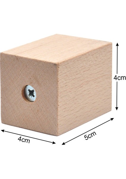 Masa Sandalye Mobilya Ünite Kanepe Sehpa Koltuk Ayak Yükseltici Ağaç Takoz 6'lı Set Boyasız Boy 5 cm En 4x4 cm