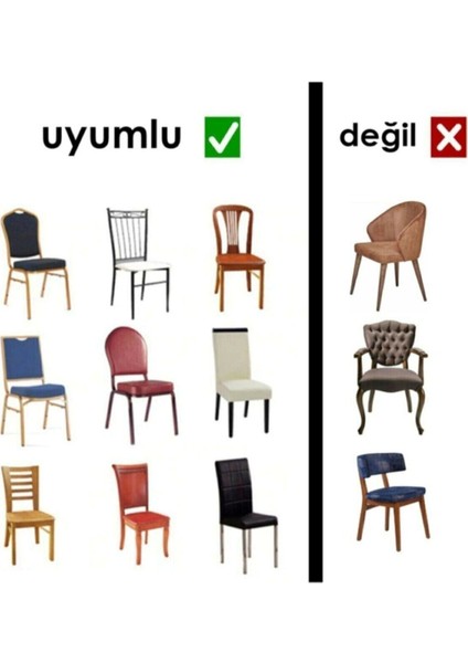 1 Adet Likrali Sandalye Kılıfı Sandalye Örtüsü Yıkanabilir Piti Kare Desen fırsatları