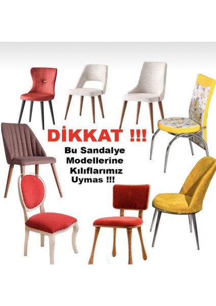 1 Adet Likrali Sandalye Kılıfı Sandalye Örtüsü Yıkanabilir Piti Kare Desen