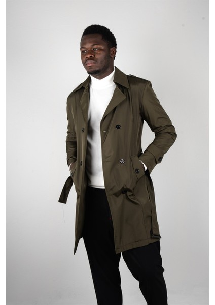 Slim Fit Erkek Haki Trençkot fiyatları