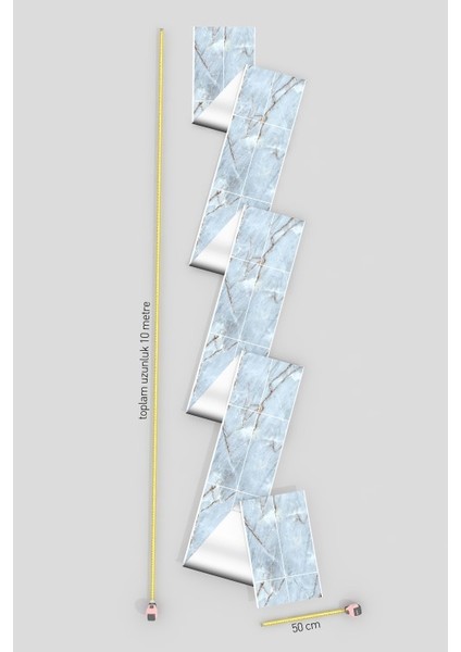 Kendinden Yapışkanlı Duvar-Fayans Kaplama FOLYOSU-D41 50CM x 10M