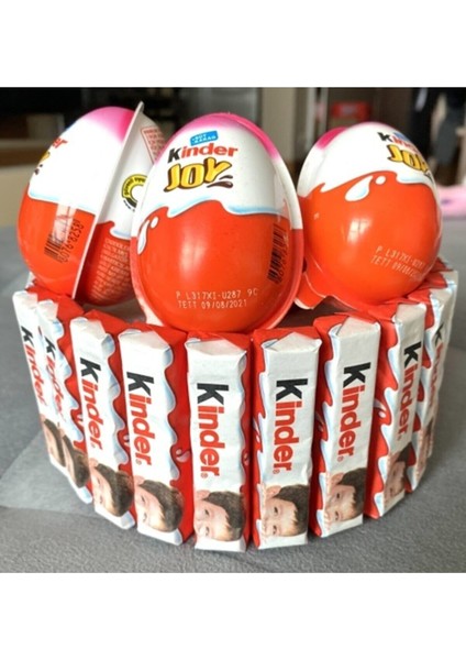 Çikolata Joy Sürpriz Yumurta Pasta Kinder Chocolate Joy Yumurta Pastası Hediye Pasta