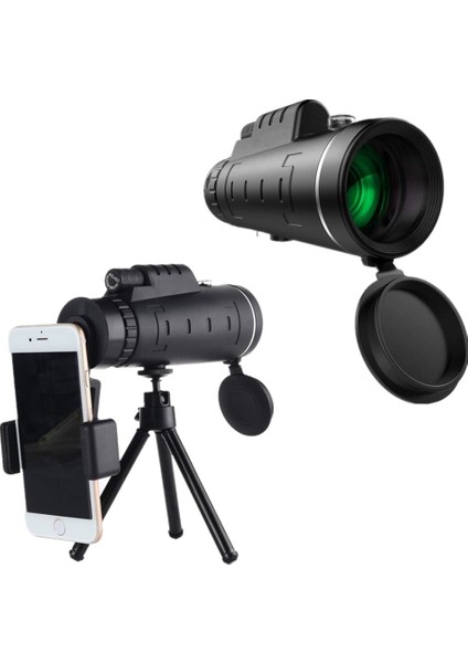 Tripod Telefon Tutucu Açık Monoküler Düşük Işık Gece Görüş Hd Pusula Yüksek Güçlü Spotting Teleskop (Yurt Dışından)