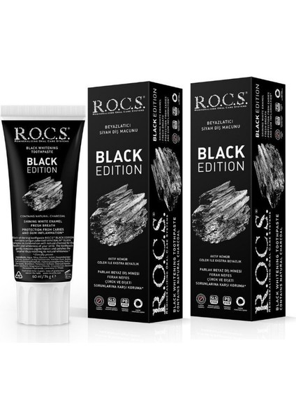 Black Edition Siyah Diş Macunu 60 ml x 2 Adet