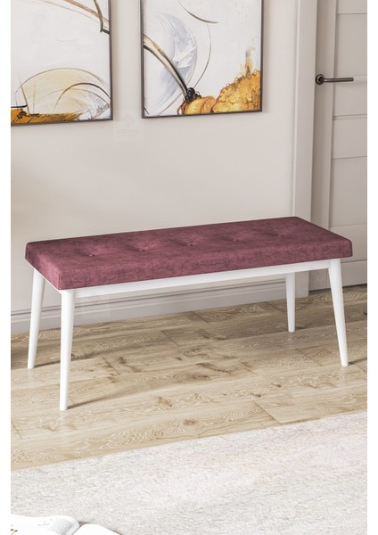 Concept Canisa Via Serisi Bench'li 80X132 Açılabilir 1.sınıf Beyaz Mutfak Masası Takımı