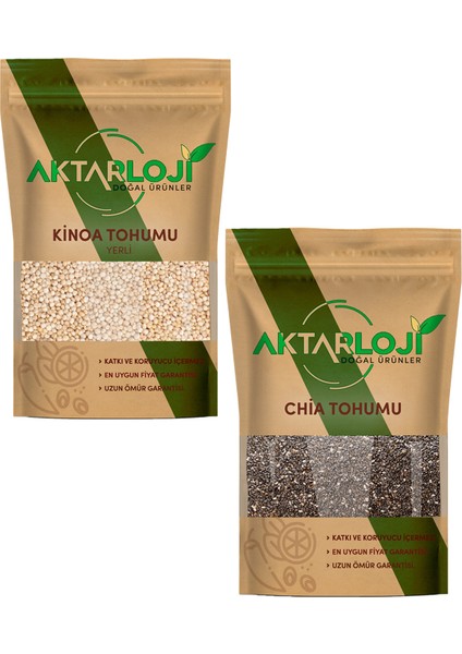 Chia Tohumu 1 kg + Kinoa Tohumu 1 kg