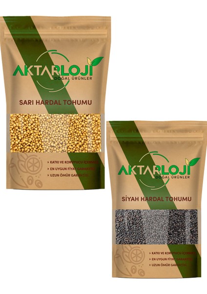 Sarı Hardal Tohumu 500 gr + Siyah Hardal Tohumu 500 gr