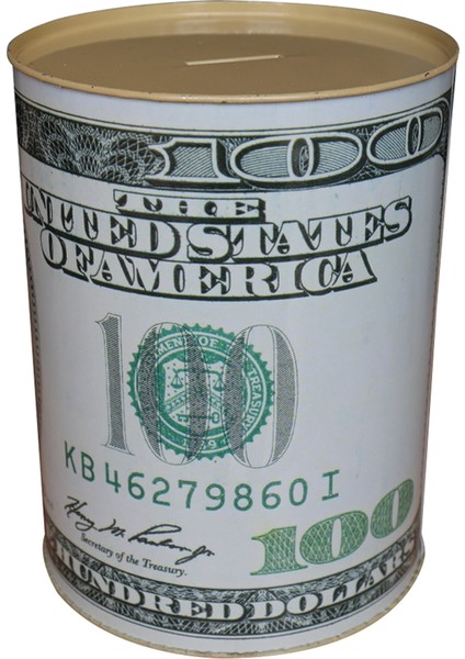 Büyük Boy Dolar Desenli Kumbara