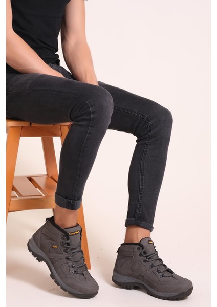 Unisex Füme Süet Trekking Bot – Su Geçirmez, Kaymaz Tabanlı, Dayanıklı Bağcıklı Outdoor Ayakkabı modelleri