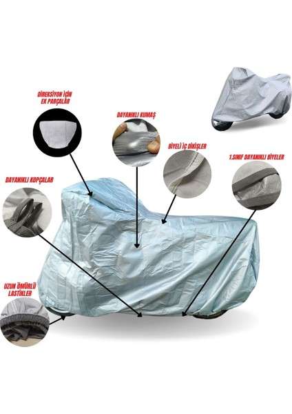 Honda Ps 150İ Çantasız (Topcase'siz) Motosiklet Koruma Brandası Ultra Dayanıklı