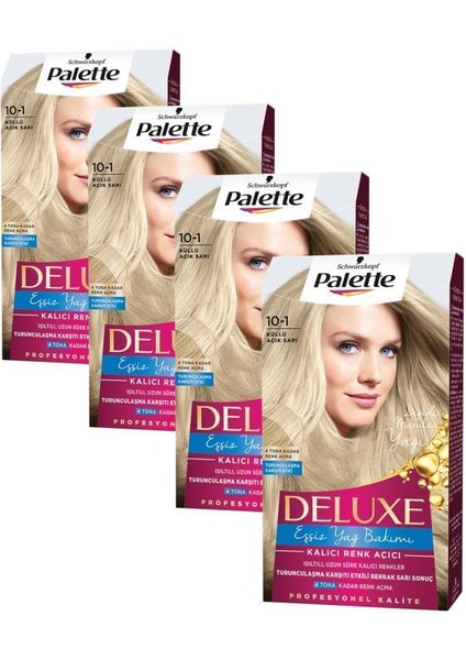 Deluxe Saç Boyası 4 Al 3 Öde Seti 10-1 Küllü Açık Sarı X 4