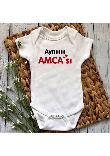 Aynı Amcası Baskılı Bebek Body Zıbın