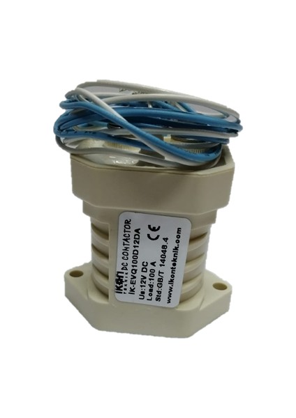 EVQ100D12DA Dc Kontaktör, 100A, 12-900V Dc, Spst No, Yardımcı Kontak