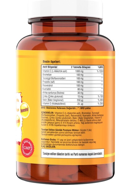 Magnesium Elemental Complex 400 Mg 60 Tablet + Ncs Vitamin C Çinko Propolis 60 Tablet