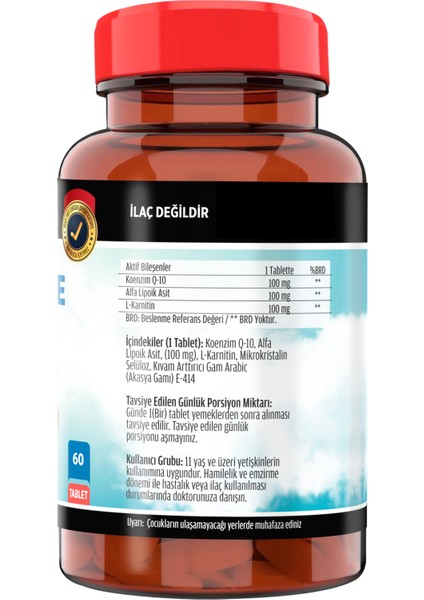 Coenzyme Q-10 100 Mg 60 Tablet + Ncs Vitamin C Çinko Propolis 60 Tablet