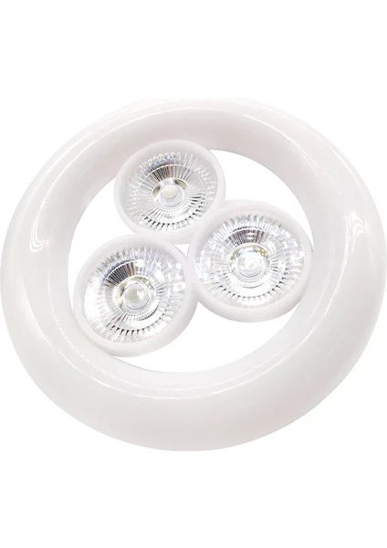 KK-901 E27 Duy 36 Watt Beyaz 3lü Ufo LED Lamba