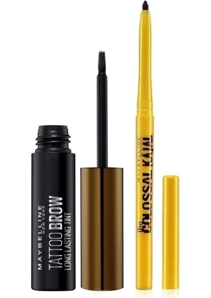 Maybelline Tattoo Kaş Geçici Kaş Dövmesi - 01 Light Kajal Kalem Seti