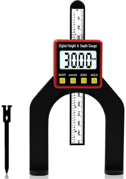 Dijital Derinlik Ölçer LCD Yükseklik Göstergeleri Kaliperler Yönlendirici Tablolar Içın Manyetik Ayaklı Ağaç Işleme Ölçme Araçları