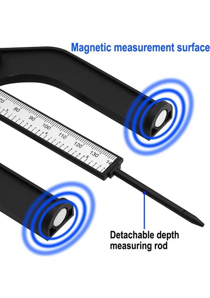 Dijital Derinlik Ölçer LCD Yükseklik Göstergeleri Kaliperler Yönlendirici Tablolar Içın Manyetik Ayaklı Ağaç Işleme Ölçme Araçları indirimleri