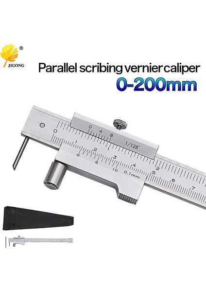 0-200MM Işaretleme Sürmeli Kaliper Karbür Iğneli Scriber Paralel Işaretleme Ölçme Cetveli Ölçme Aleti