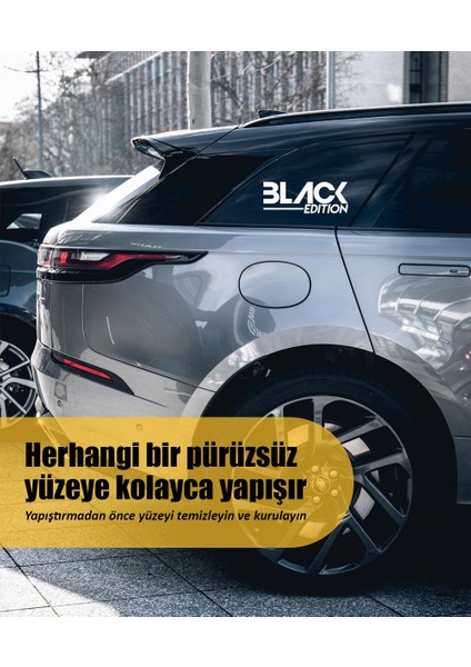 | Black Edition | Araba Laptop Duvar Folyo Sticker 10 x 4 cm fiyatları