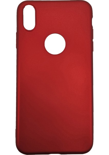 Mopal Iphone Xs Max Arka Kılıf Rubber Silikon Kırmızı