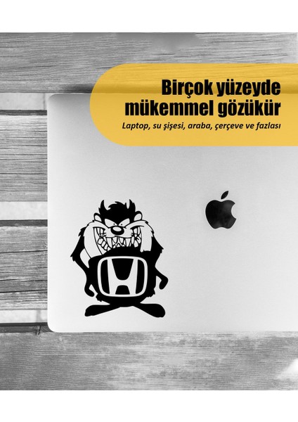 | Honda Tazmanya Canavarı | Araba Laptop Duvar Folyo Sticker 10 x 12 cm