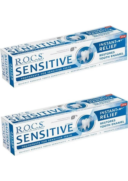 Sensitive Instant Relief Hassasiyete Karşı Diş Macunu Florürsüz 75ML 2'li