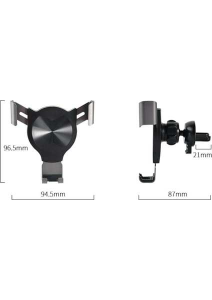 JT-G36 Evrensel Araba Hava Havalandırma Dağı Telefon Tutucu-Siyah (Yurt Dışından)