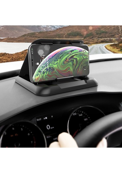 Araba Karbon Fiber Doku Silikon Cep Telefonu Tutucu 3.5-6.8 Inç Cep Telefonu Için-Siyah (Yurt Dışından) fiyatları