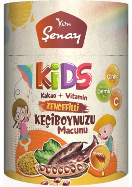 Kids Keçiboynuzu Macunu 240 gr Kakao + Vitamin + Zencefilli