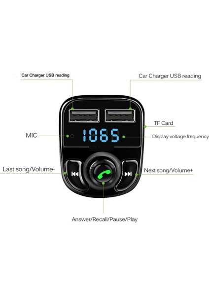 Bluetooth Araç Kiti Fm Transmitter
