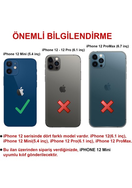 Case Apple iPhone 12 Mini (5.4") Altı Kapalı Logolu Lansman Kılıf Kapak Sarı