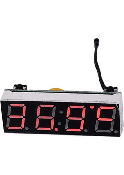 3 Fonksiyonlu Termometre Saat Voltmetre Gösterge Modül Dijital Ekran Display Kırmızı 4 Hane 7 Segmet