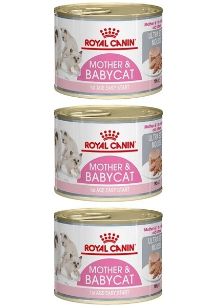 Mother & Babycat Konserve Kedi Maması 195 Gram x 3'lü