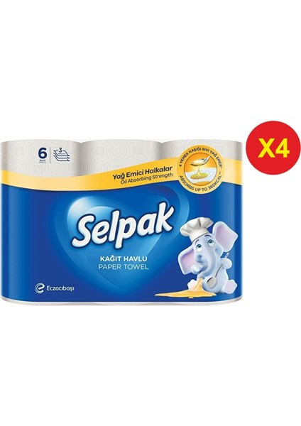 Yağ Emici Havlu 6'lı x 4